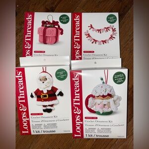 4  Crochet Kits  Christmas Loops & Threads